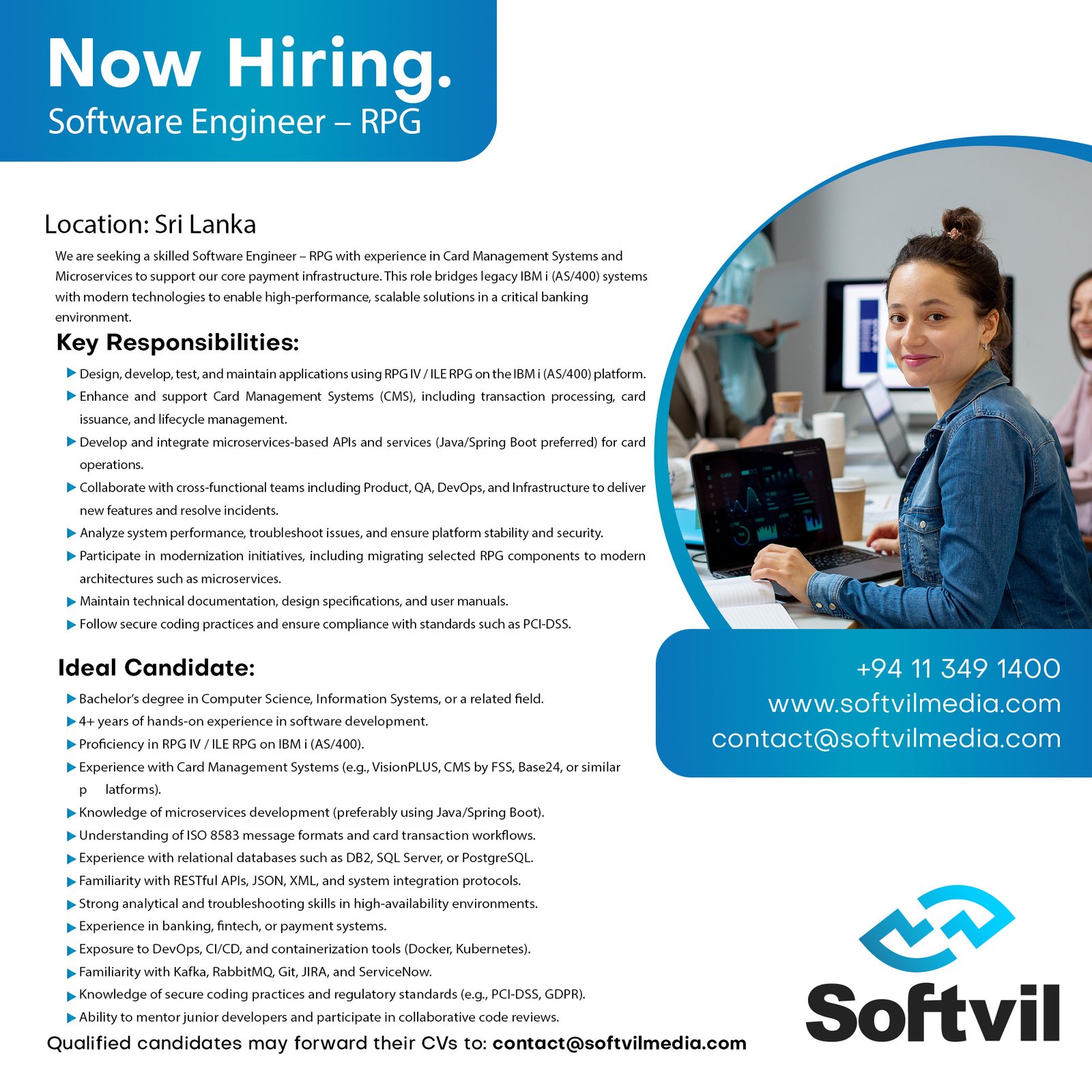 Software Engineer – RPG - Softvil Technologies